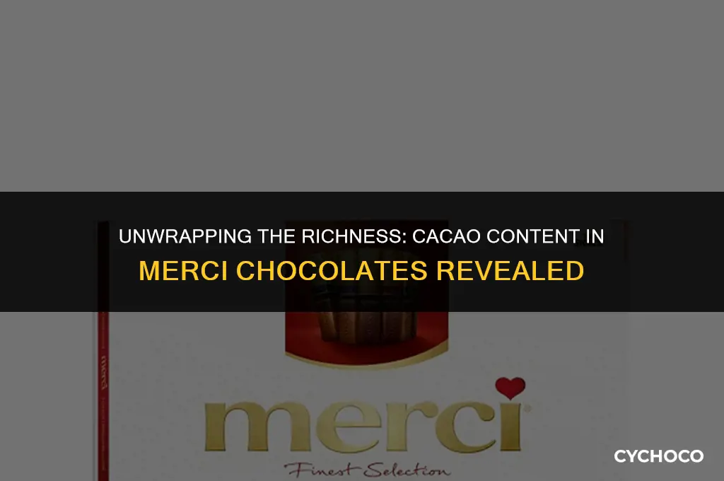 how much cacao is in merci chocolates