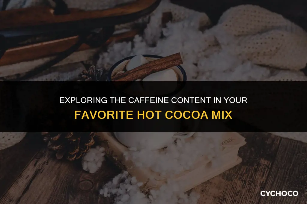 how much caffeine in 1 oz hot cocoa mix