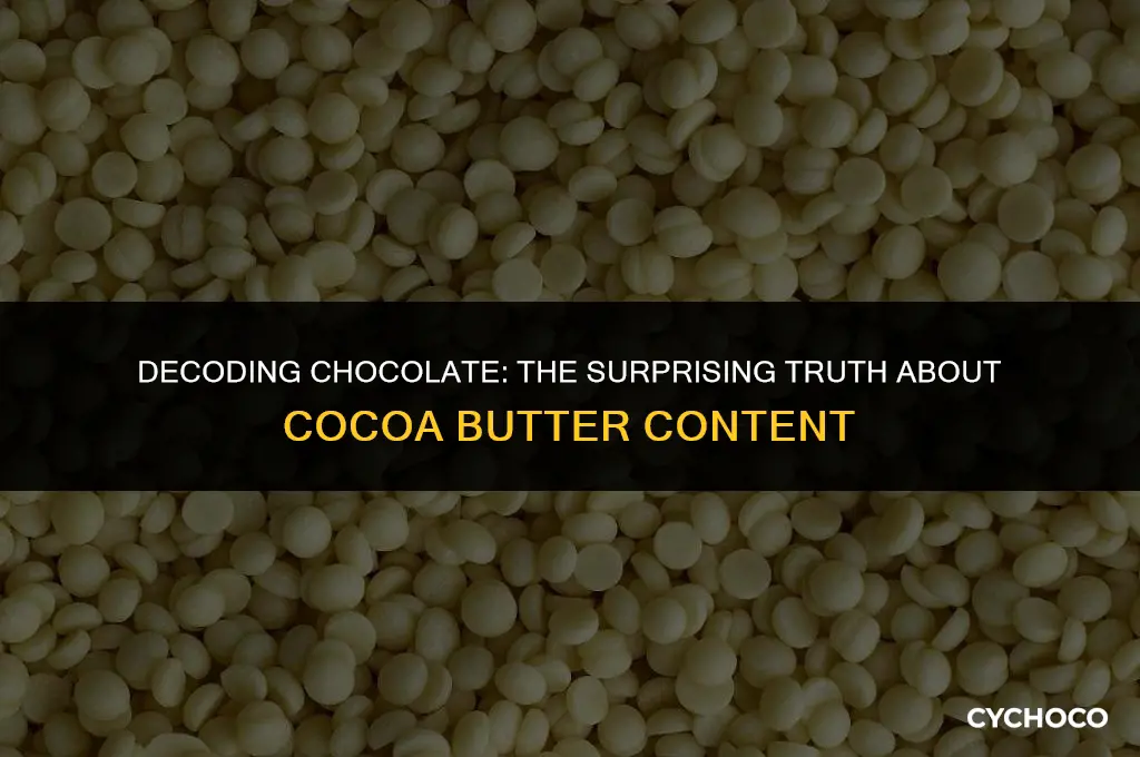 how much cocoa butter in chocolate