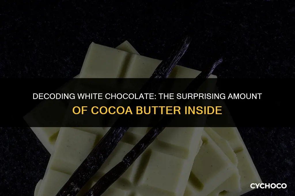 how much cocoa butter in white chocolate
