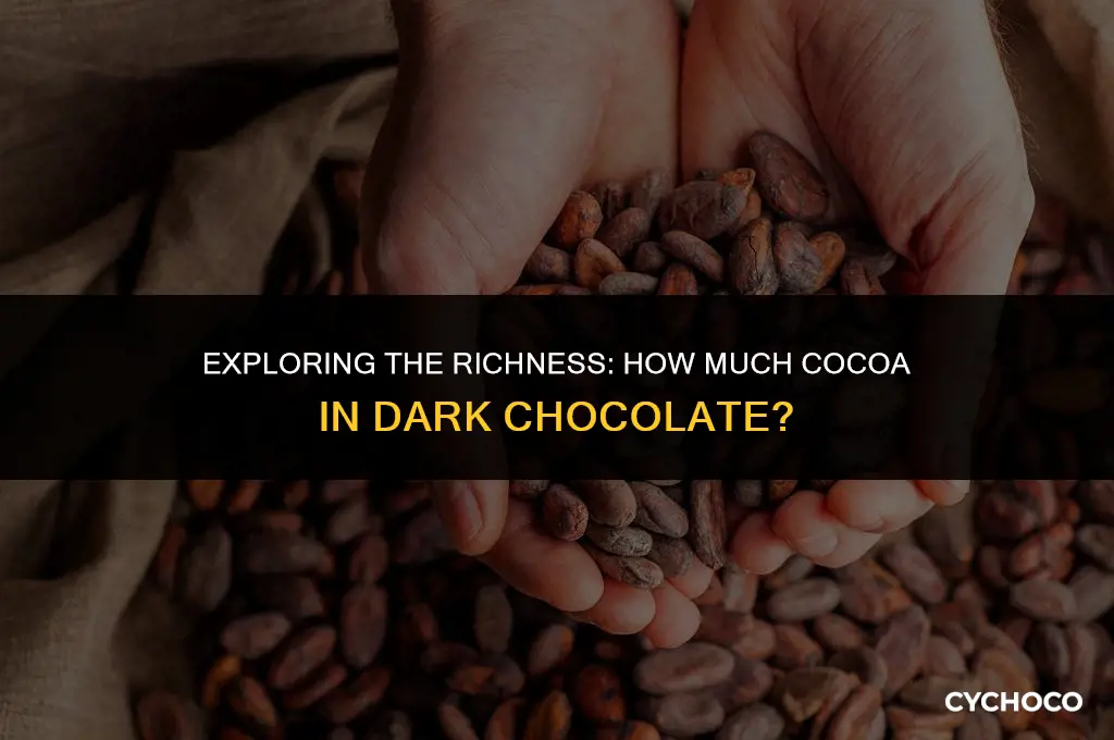 how much cocoa dark chocolate