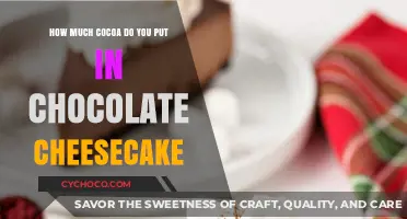 Decadent Chocolate Cheesecake: The Perfect Cocoa Ratio Revealed!