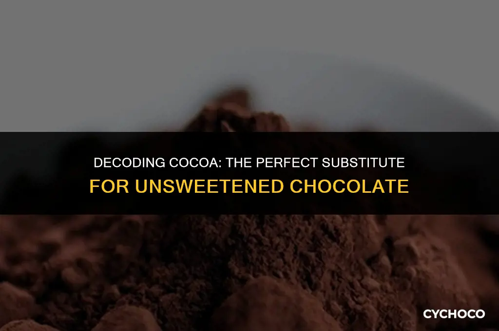 how much cocoa equals 1 oz unsweetened chocolate