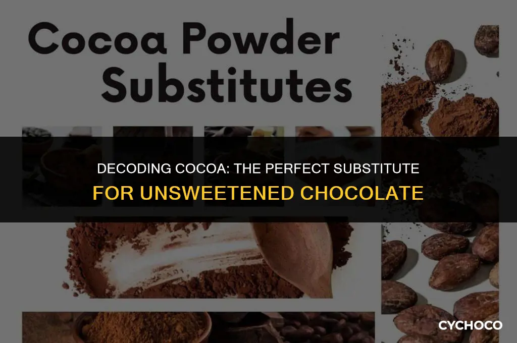 how much cocoa equals 3 ounces of unsweetened chocolate