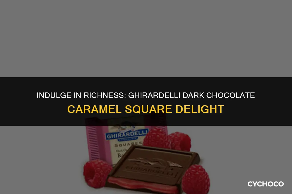 how much cocoa ghirardelli dark chocolate caramel square