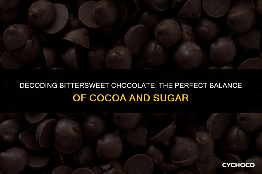 how much cocoa in bittersweet chocolate