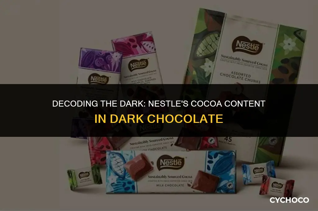 how much cocoa in dark chocolate nestles