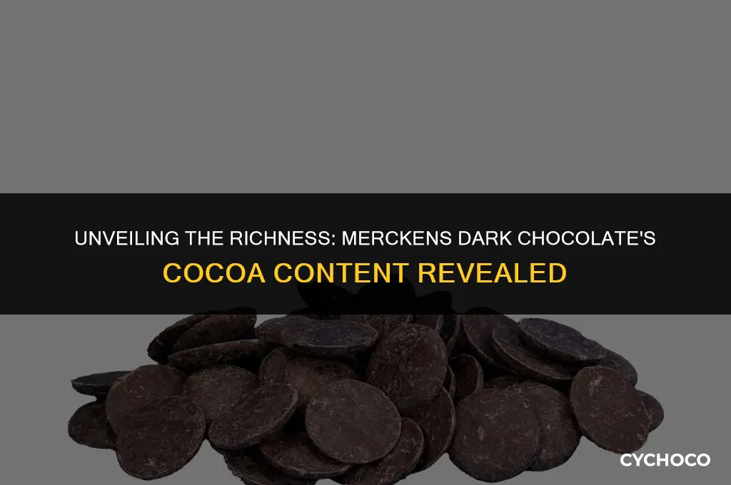 how much cocoa in merckens dark chocolate