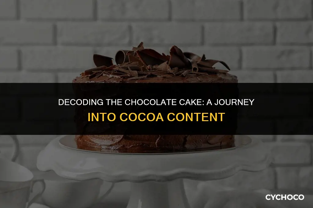 how much cocoa is in chocolate cake
