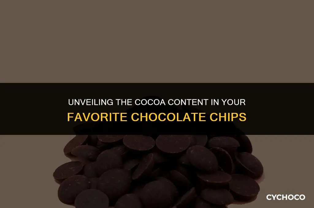 how much cocoa is in chocolate chips