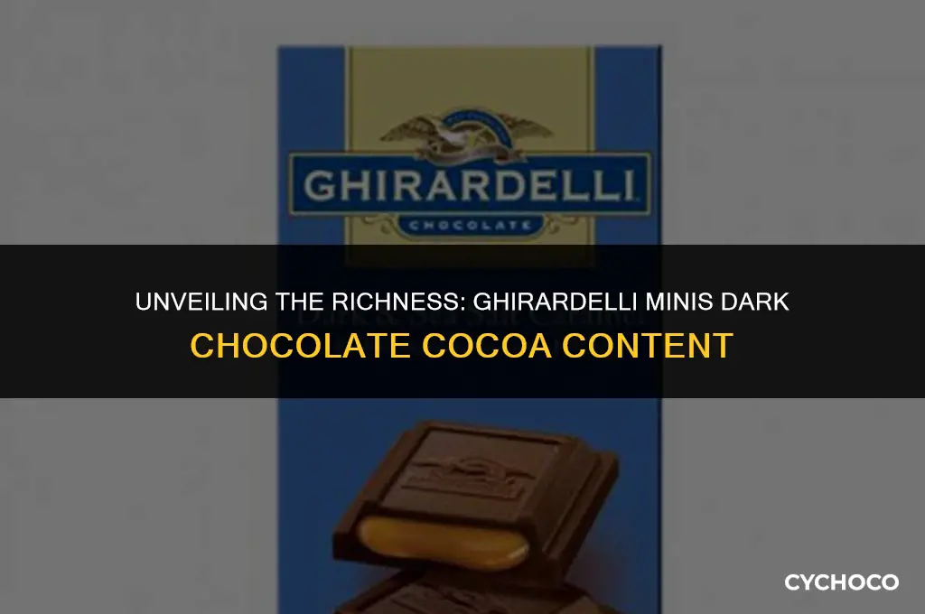 how much cocoa is in ghiradelli minis dark chocolate