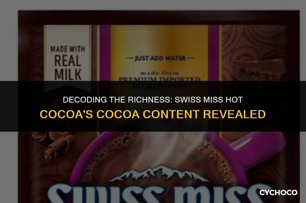 how much cocoa is in swiss miss hot cocoa
