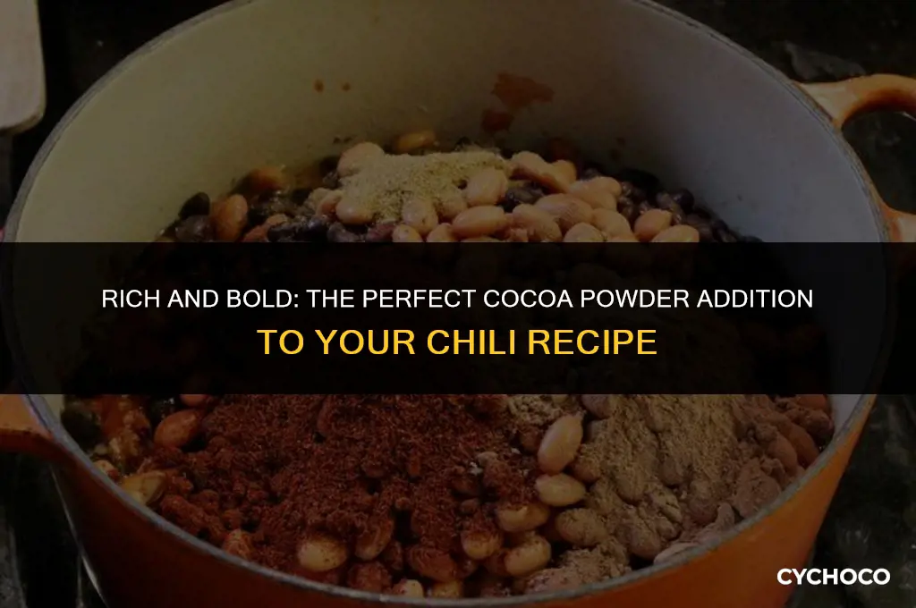 how much cocoa powder to add to chili