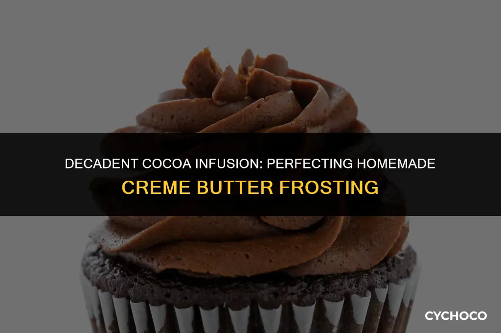 how much cocoa to add to homemade creme butter frosting