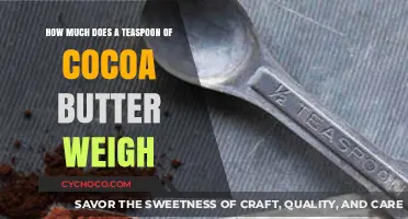 Measuring Cocoa Butter: A Teaspoon's Worth in Grams