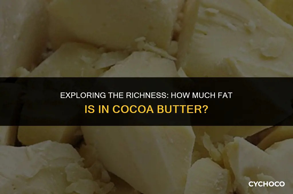 how much fat in cocoa butter