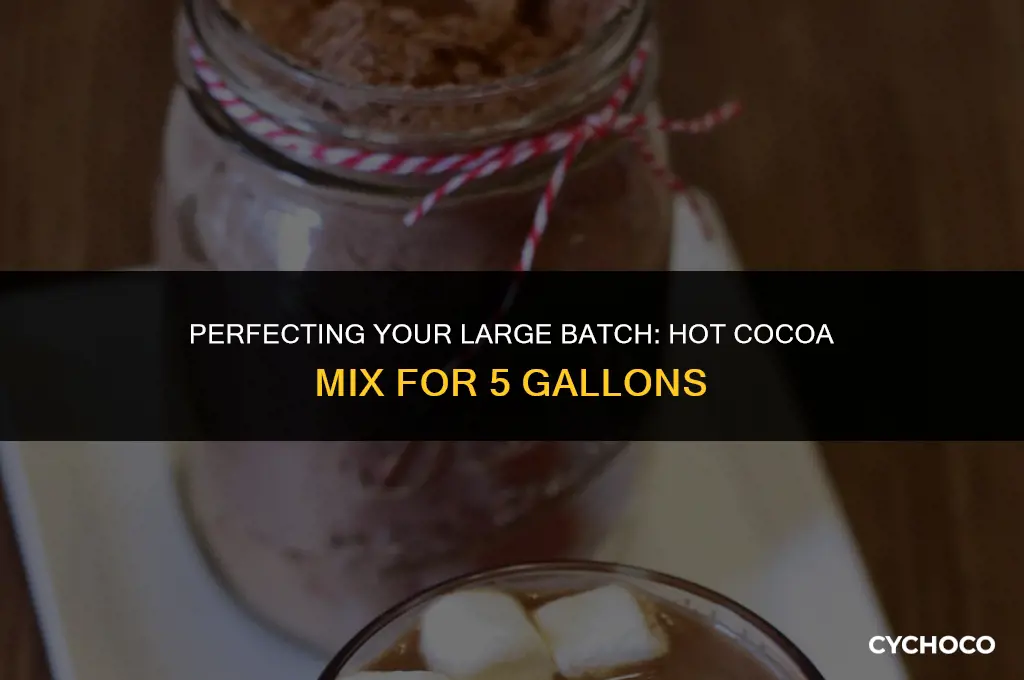 how much hot cocoa mix for 5 gallons