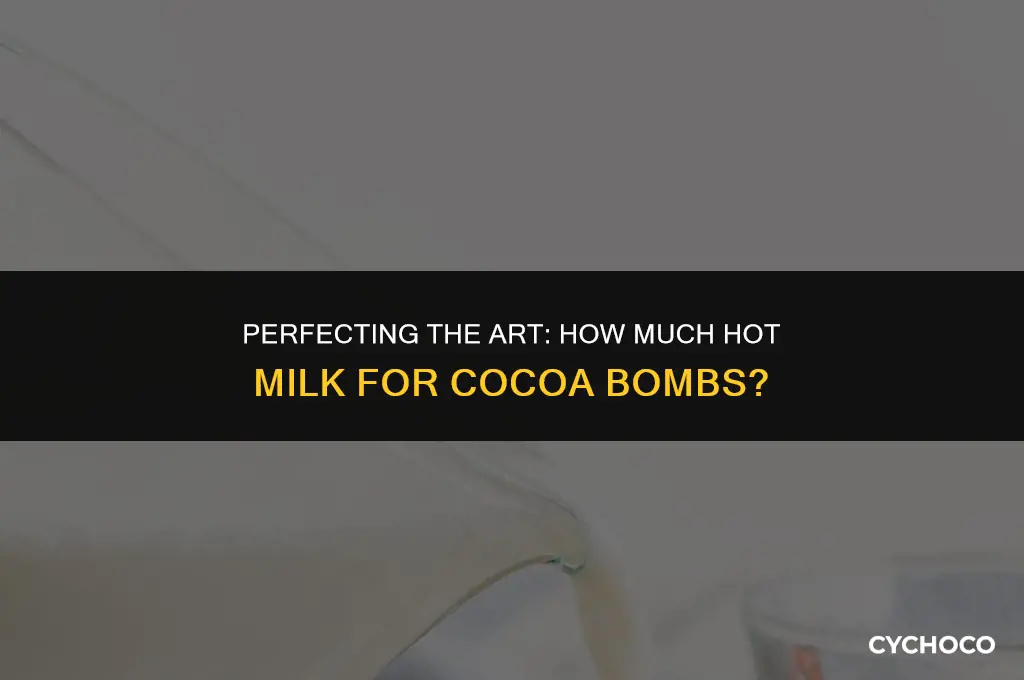 how much hot milk for cocoa bombs
