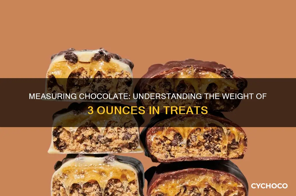 how much is 3 ounces of chocolate