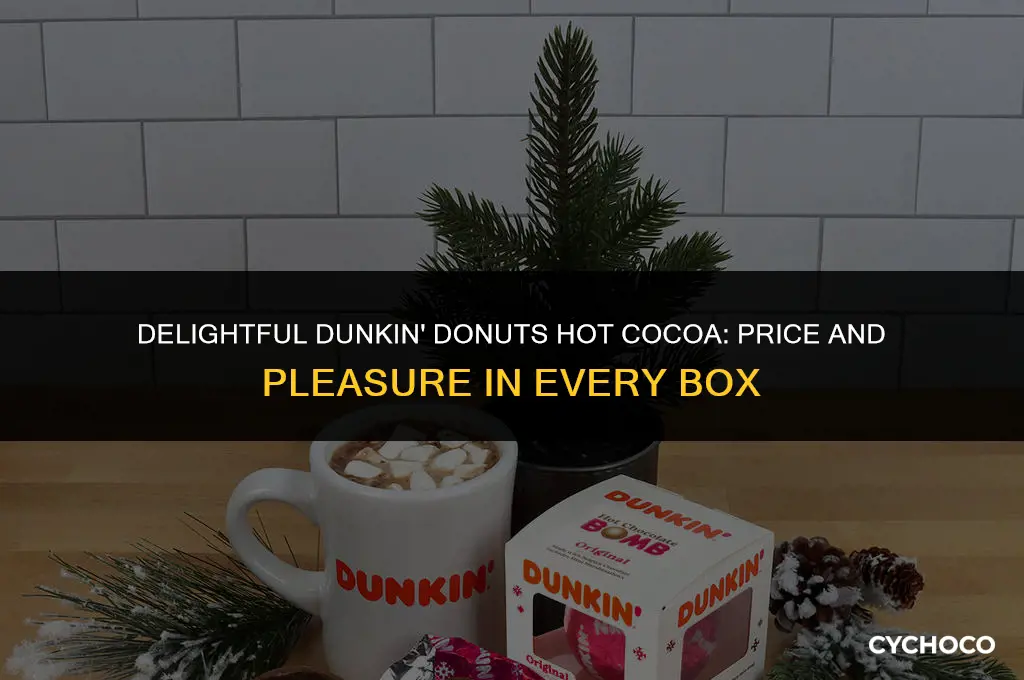how much is a box of hot cocoa dunkin donuts