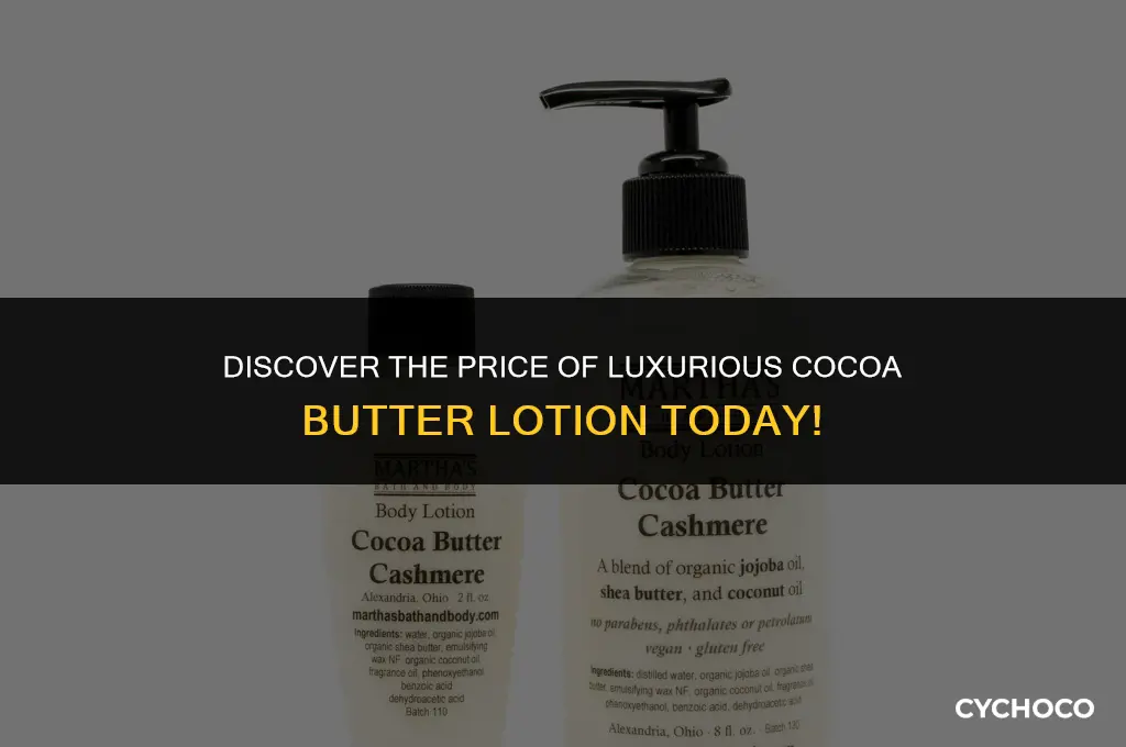 how much is cocoa butter lotion