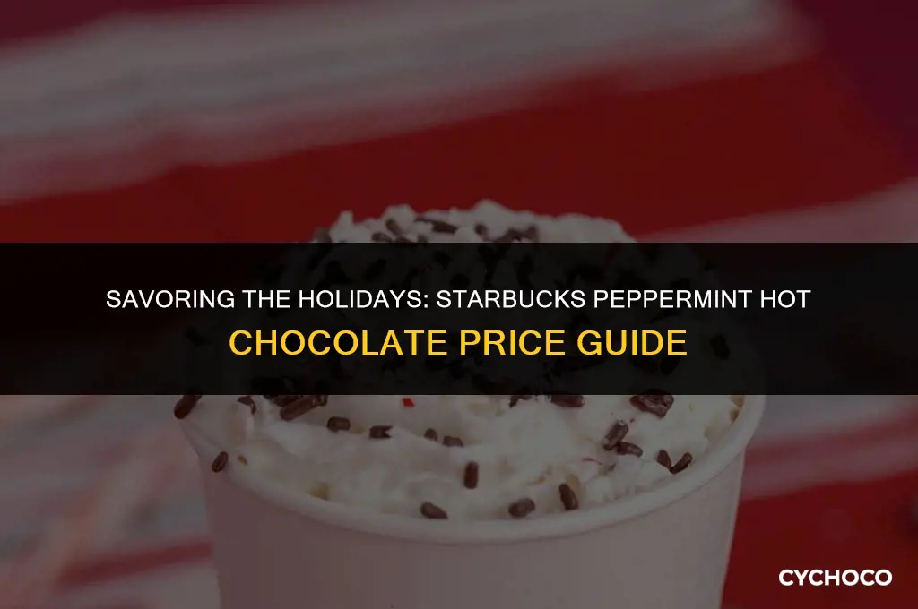 how much is starbucks peppermint hot chocolate