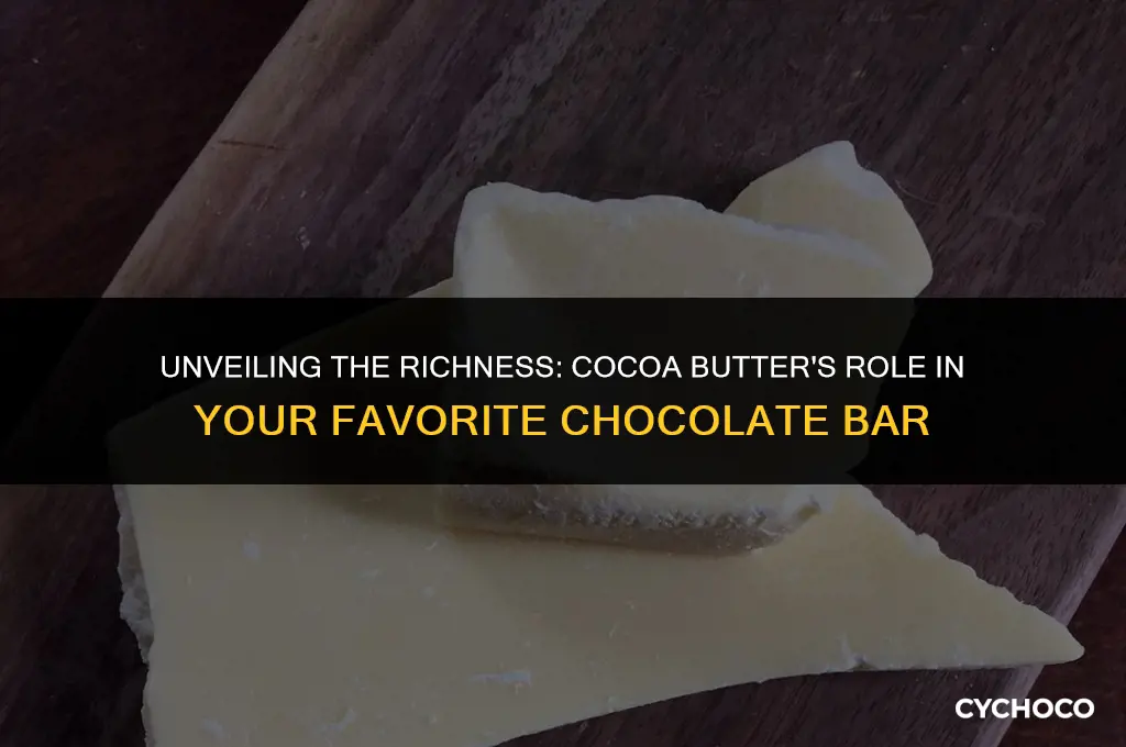 how much of a chocolate bar is cocoa butter