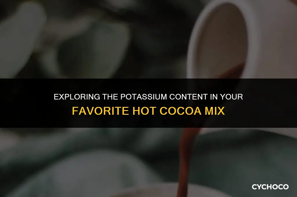 how much potassium in hot cocoa mix