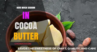 Unveiling the Sodium Content in Cocoa Butter: A Nutritional Insight