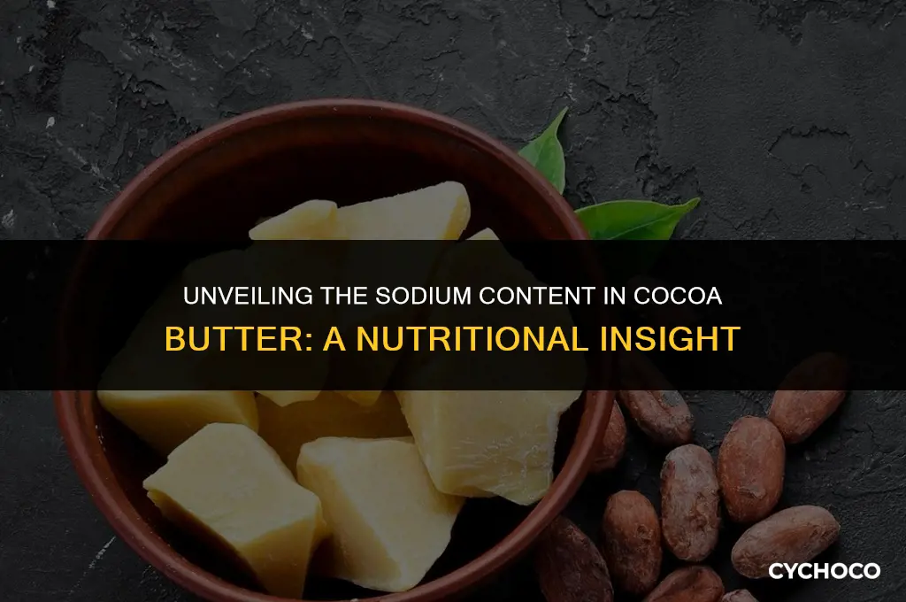 how much sodium in cocoa butter