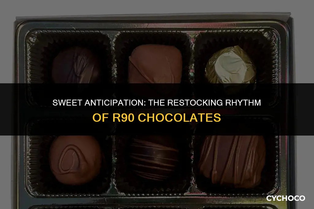 how often do r90 chocolate items restock