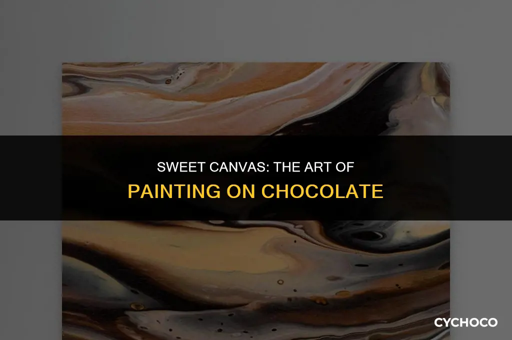 how people paint on top of chocolate