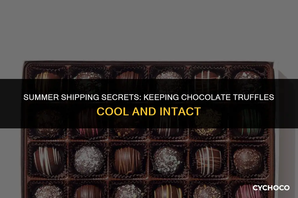 how ship chocolate truffles in the summertime
