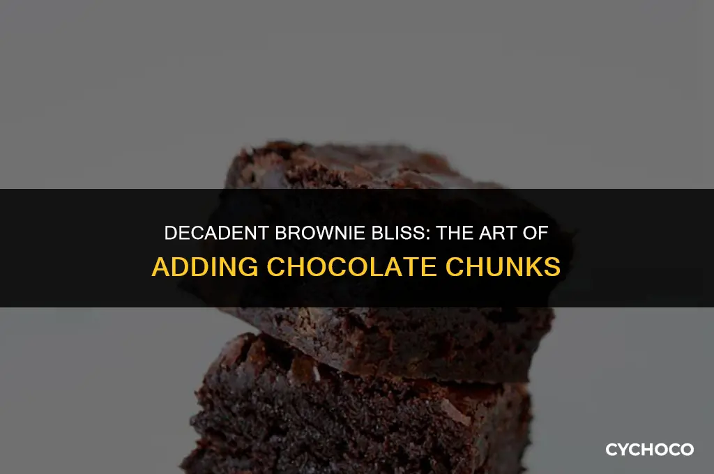 how to add chocolate chunks to brownies