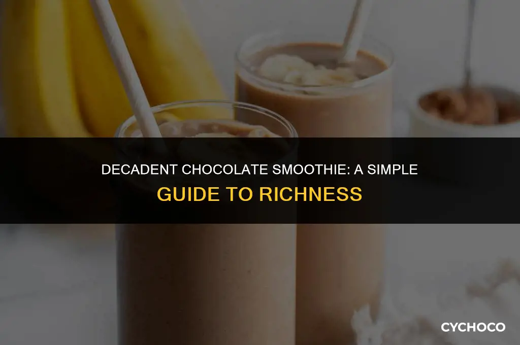 how to add chocolate flavor to smoothie