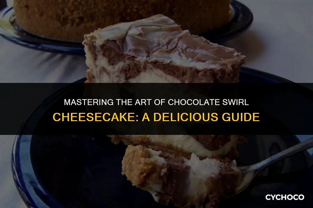 how to add chocolate swirl to cheesecake