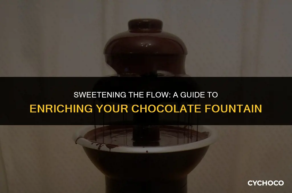 how to add chocolate to chocolate fountain