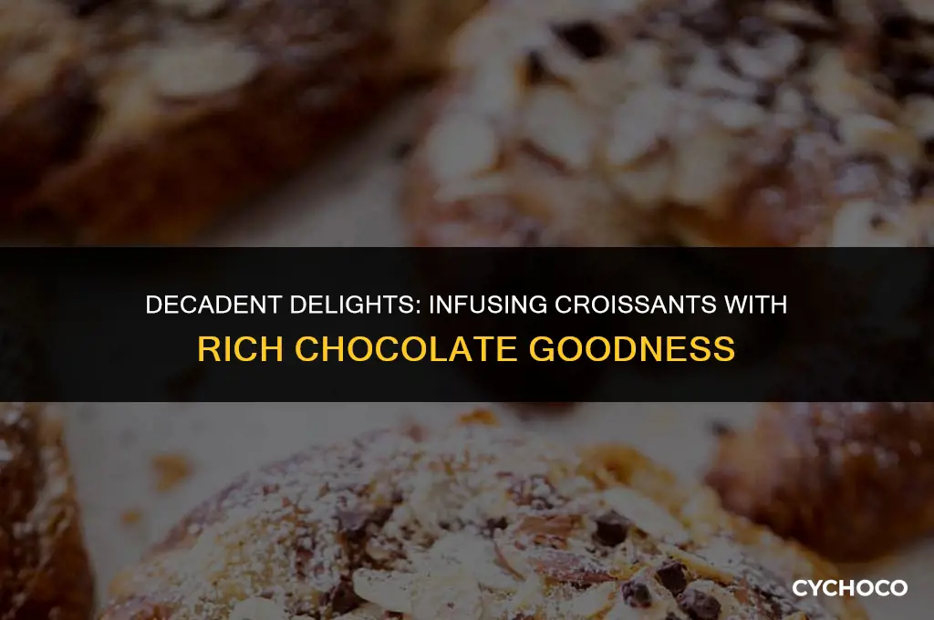 how to add chocolate to croissants