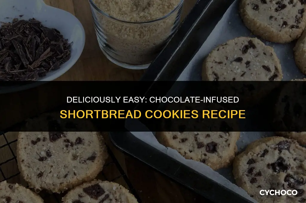 how to add chocolate to shortbread cookies