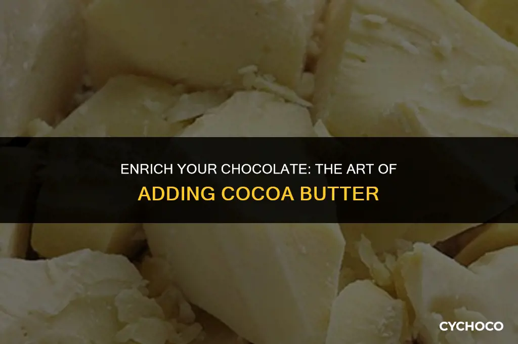 how to add cocoa butter to chocolate