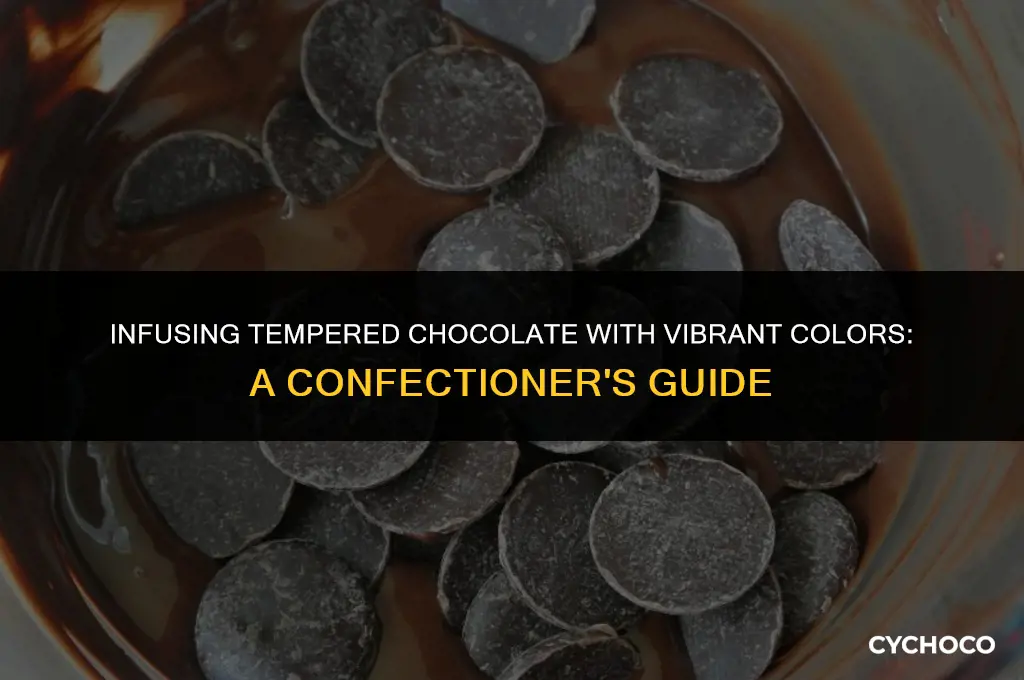 how to add color to tempered chocolate