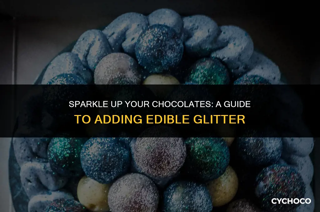 how to add edible glitter to chocolate