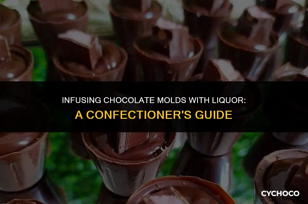 how to add liquor to chocolate mold