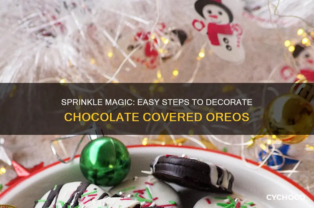 how to add sprinkles to chocolate covered oreos