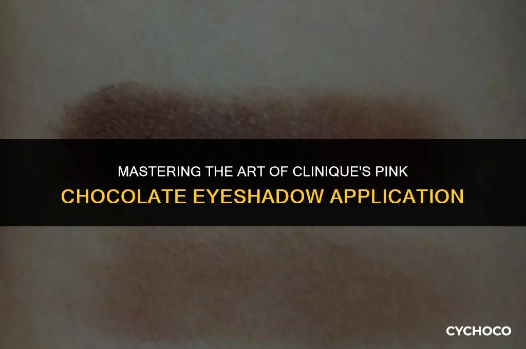 how to apply clinique pink chocolate eyeshadow