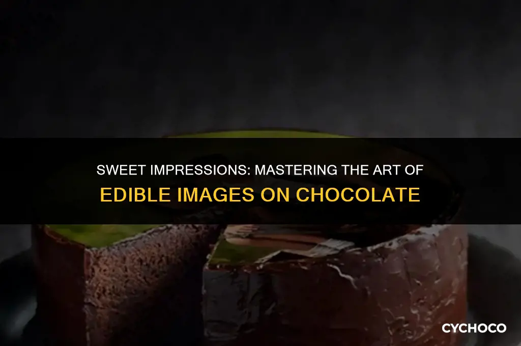 how to apply edible image to chocolate
