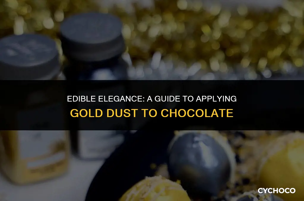 how to apply gold dust to chocolate