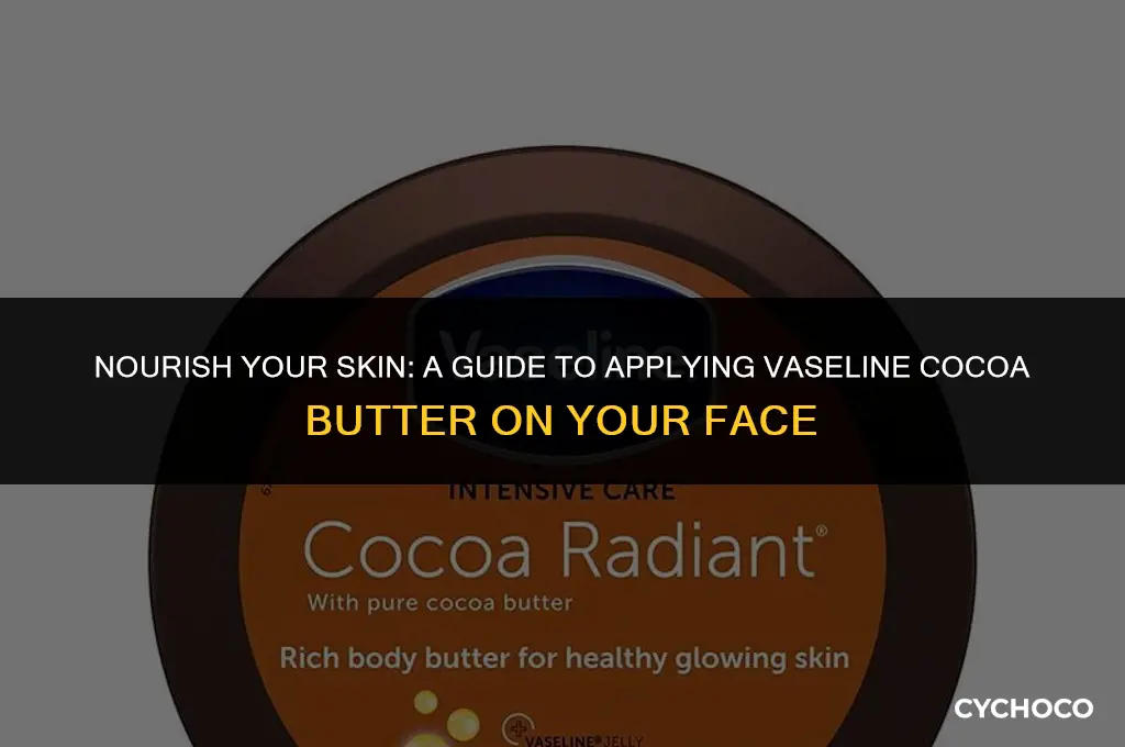 how to apply vaseline cocoa butter on face