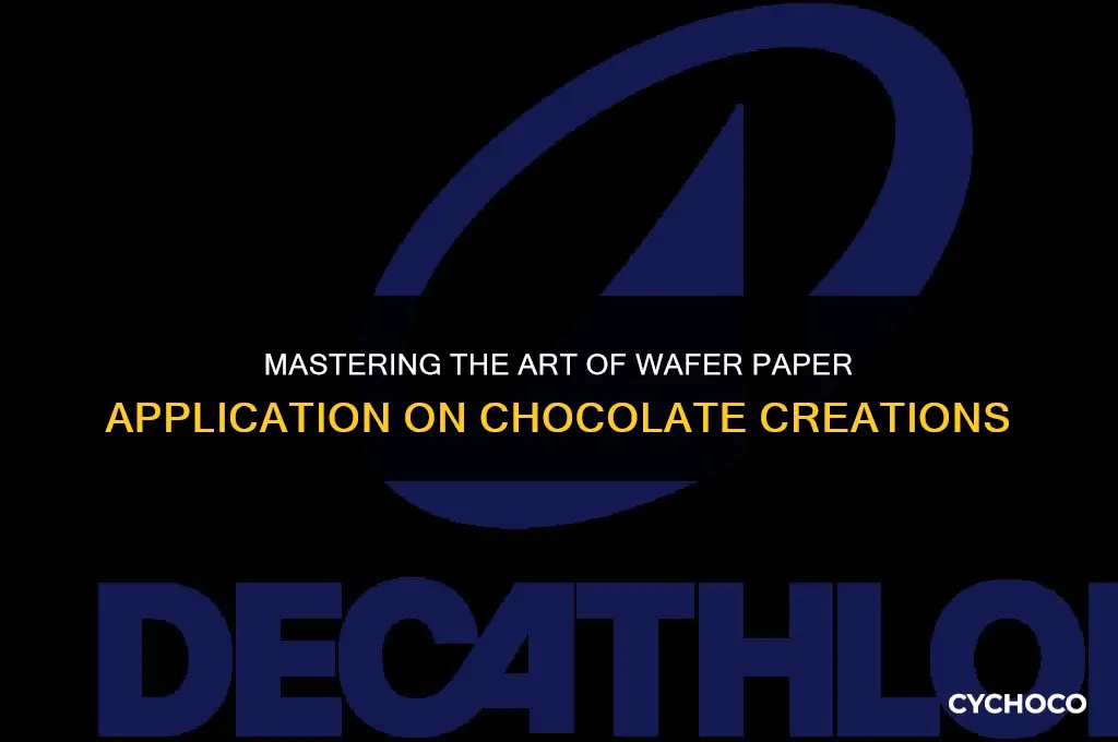 how to apply wafer paper to chocolate