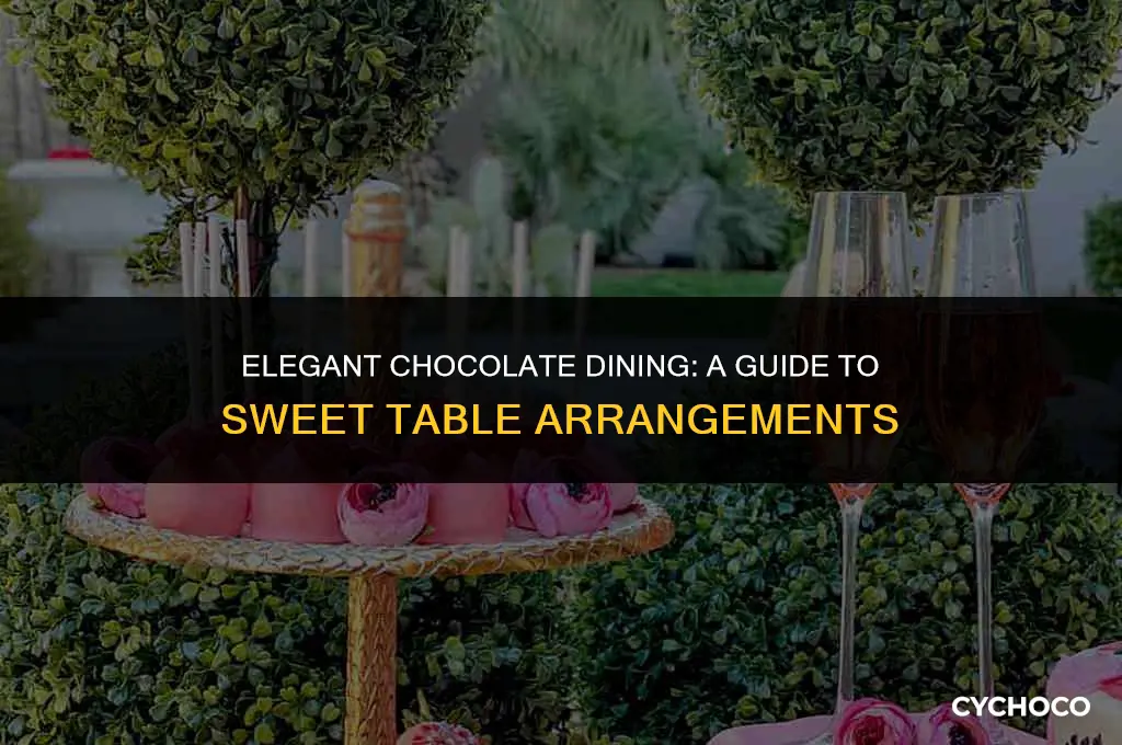 how to arrange chocolate dining table